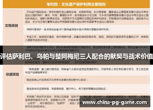 评估萨利巴、乌帕与楚阿梅尼三人配合的默契与战术价值 评估萨利巴、乌帕与楚阿梅尼三人配合的默契与战术价值